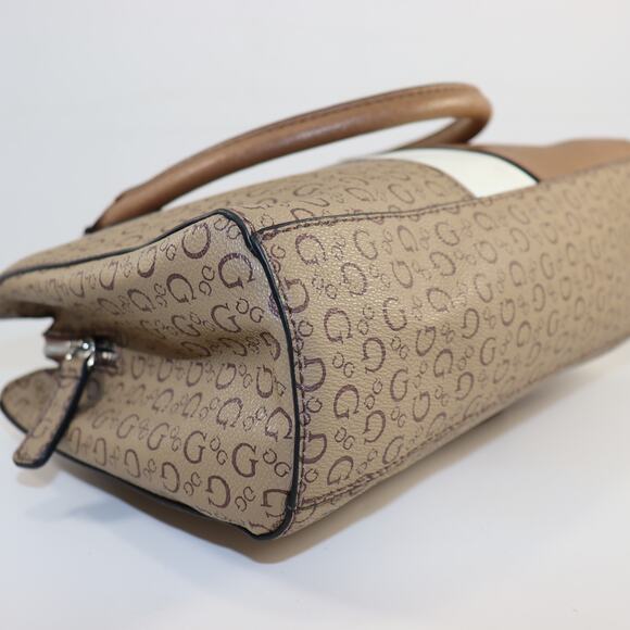 GUESS Classic Monogram Satchel Tote - Picture 5 of 9